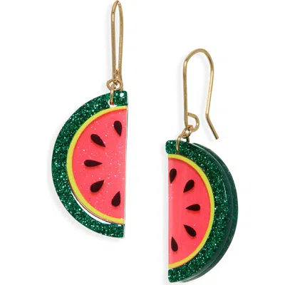 Leith Watermelon Drop Earrings In Pink