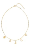 Leith Western Cz Charm Necklace