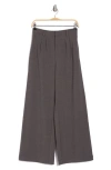 Leith Wide Leg Pants In Grey- Black Cal Plaid