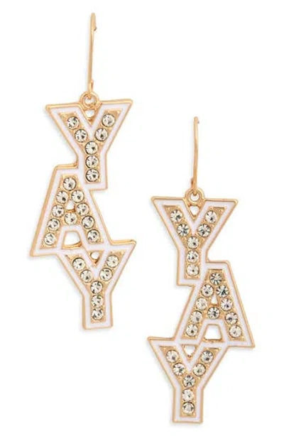 Leith Yay Statement Cz Drop Earrings