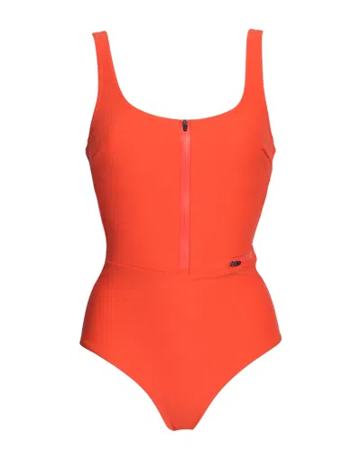 Lejaby Wave One-piece Swimsuits In Orange