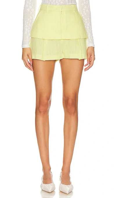 Leje Skirt Shorts In Yellow