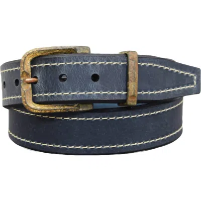Lejon Leather Goods Men's Bronx Belt In Slate In Gray