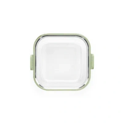 Lekue Air Fryer Square Glass Dish In Green;transparent