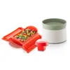 Lekue Essential Cooking Kit With Rice Steamer, Steam Case, Egg Poacher In Red