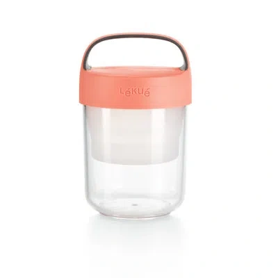 Lekue Jar To Go, 13.5 oz (400 Ml) In Coral