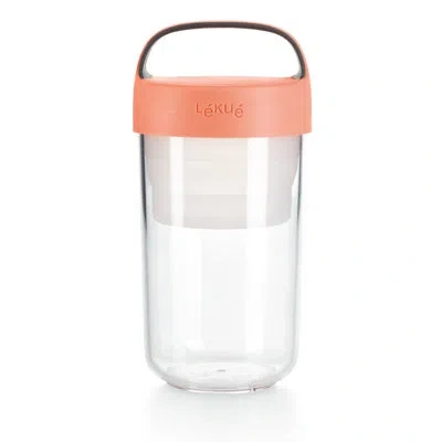Lekue Jar To Go, 20.3 oz (600 Ml) In Coral