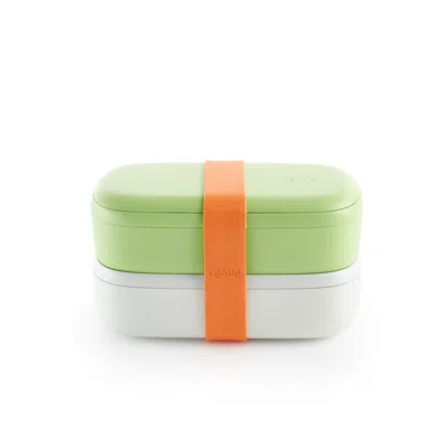 Lekue Lunch Box To Go Travel Container Set, Citrus Fruit In Green