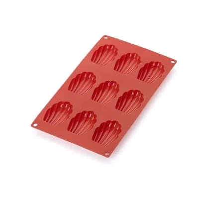 Lekue Madeleines Mold, 9 Hole In Red