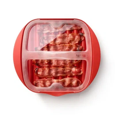 Lekue Microwave Bacon Cooker In Red