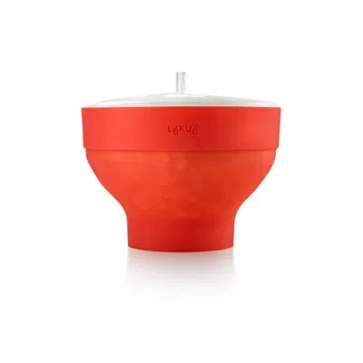 Lekue Microwave Popcorn Maker In Red