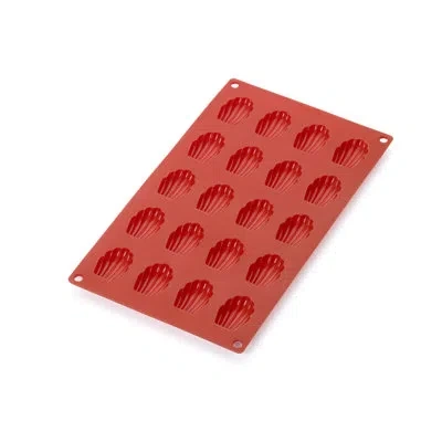 Lekue Mini Madeleines Mold, 20 Hole In Red