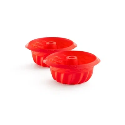 Lekue Mini Savarin Molds, Set Of 2 In Red