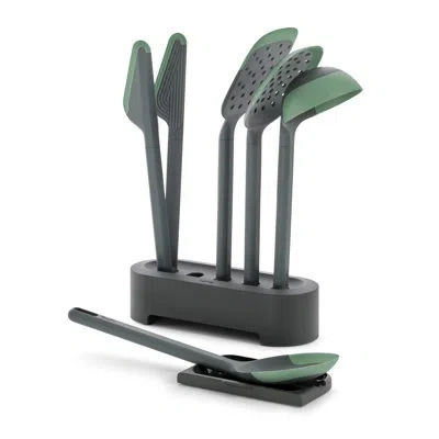 Lekue Non-scratch Cooking Utensils, Set Of 5 In Gray;anthracite