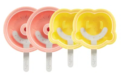 Lekue Pretzel & Donut Shapes Ice Cream Pop Mold, Set Of 4 In Multi