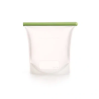 Lekue Reusable Silicone Bags, Set Of 3 In Green;clear