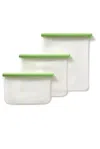 Lekue Reusable Silicone Flat Bags, Airtight For Storage, Set Of 3