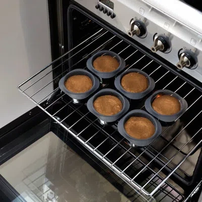 Lekue Silicone Molten Lava Cake Molds, Set Of 6 In Black