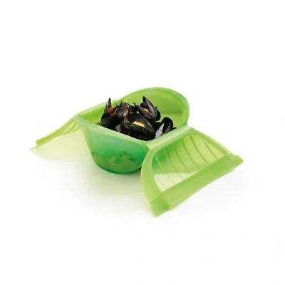 Lekue Steam Cooker Deep With Tray 3-4 Person In Green