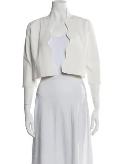 Pre-owned Lela Rose Asymmetrical Sweater In White