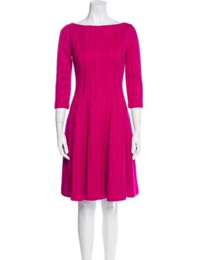 Pre-owned Lela Rose Bateau Neckline Sweater In Purple