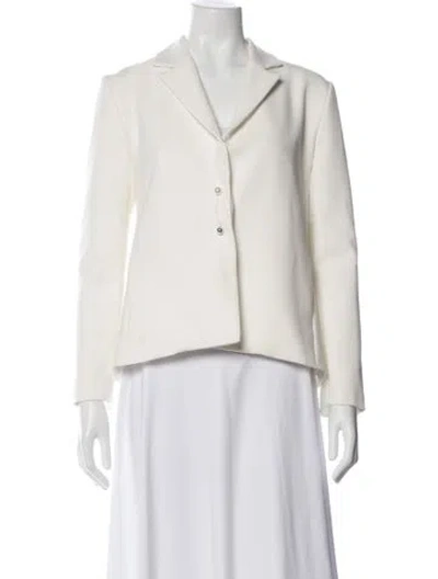 Pre-owned Lela Rose Blazer In White