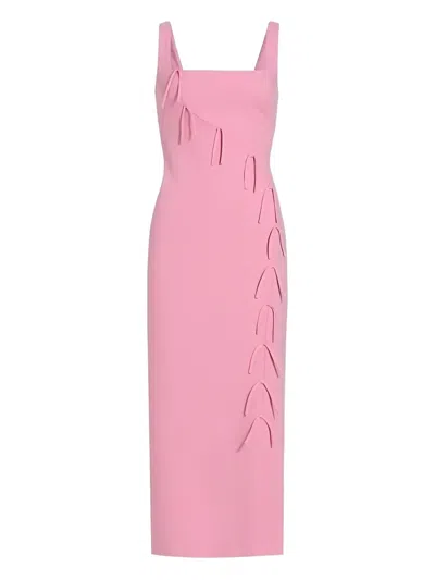 Lela Rose Bow-detail Pencil Dress In Pink