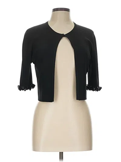 Pre-owned Lela Rose Cardigan Sweater In Black