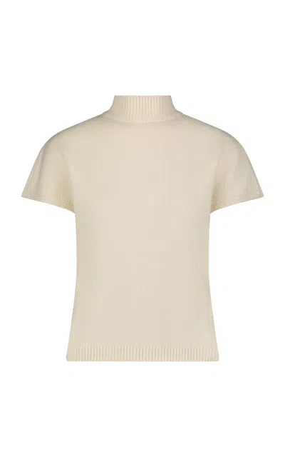 Lela Rose Cashmere Sweater In White