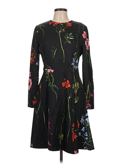 Pre-owned Lela Rose Casual Dress In Black