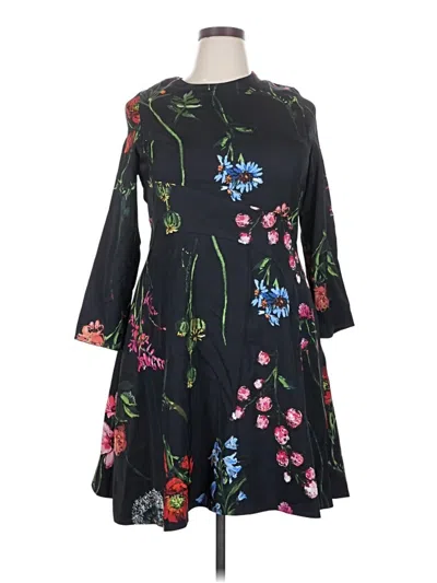 Pre-owned Lela Rose Casual Dress In Black