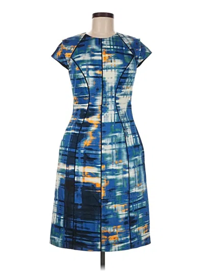 Pre-owned Lela Rose Casual Dress In Blue