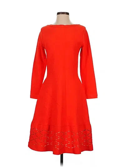 Pre-owned Lela Rose Casual Dress In Orange