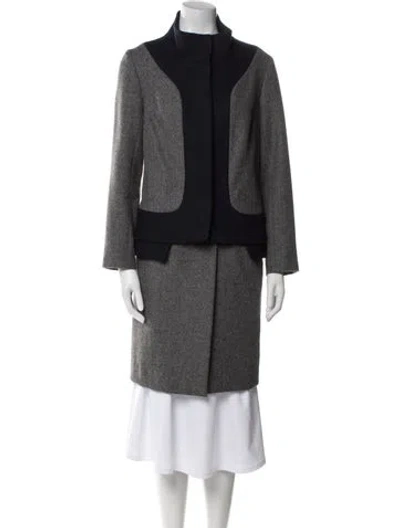 Pre-owned Lela Rose Coat In Blue