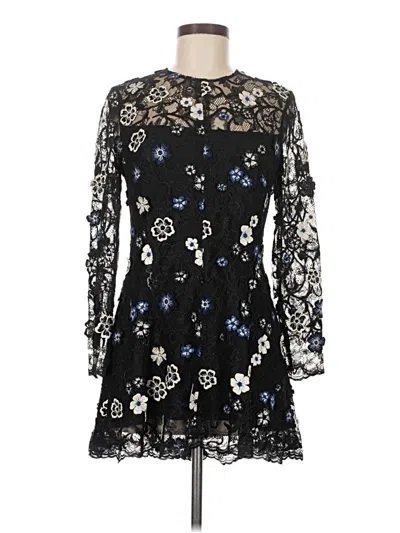 Pre-owned Lela Rose Cocktail Dress In Black