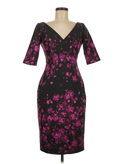Pre-owned Lela Rose Cocktail Dress In Black