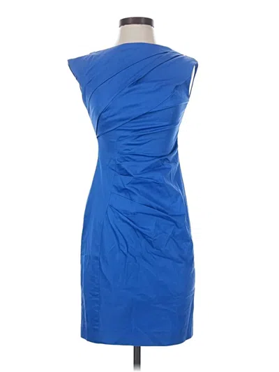 Pre-owned Lela Rose Cocktail Dress In Blue