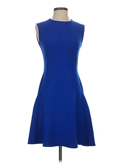 Pre-owned Lela Rose Cocktail Dress In Blue