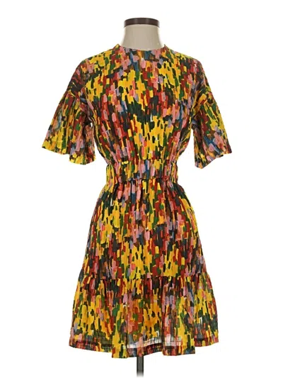 Pre-owned Lela Rose Cocktail Dress In Orange