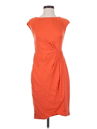 Pre-owned Lela Rose Cocktail Dress In Orange