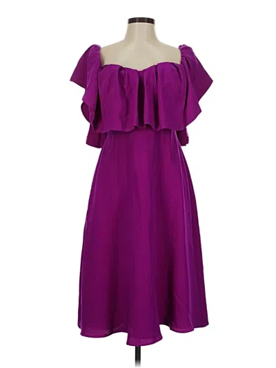 Pre-owned Lela Rose Cocktail Dress In Purple