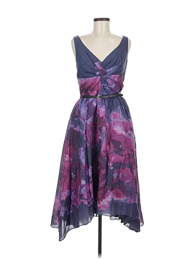 Pre-owned Lela Rose Cocktail Dress In Purple