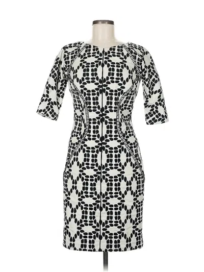 Pre-owned Lela Rose Cocktail Dress In White