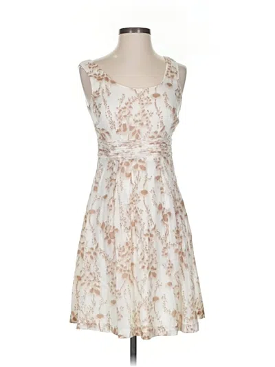 Pre-owned Lela Rose Cocktail Dress In White