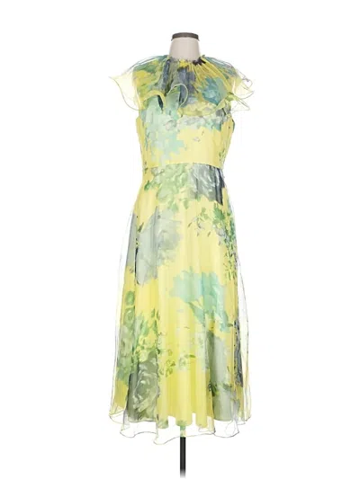 Pre-owned Lela Rose Cocktail Dress In Yellow