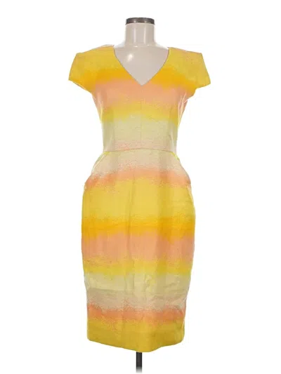 Pre-owned Lela Rose Cocktail Dress In Yellow