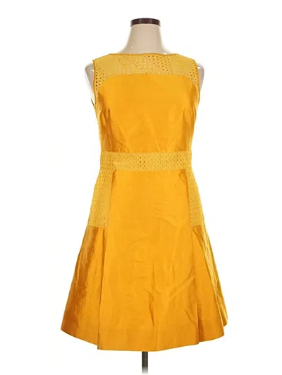 Pre-owned Lela Rose Cocktail Dress In Yellow