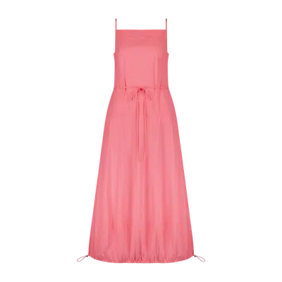 Lela Rose Cotton Poplin Bubble Hem Dress In Pink