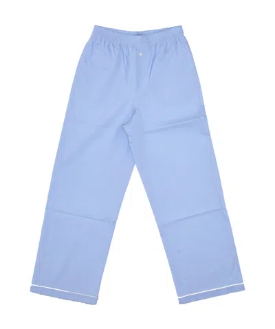Lela Rose Cotton Trousers In Blue