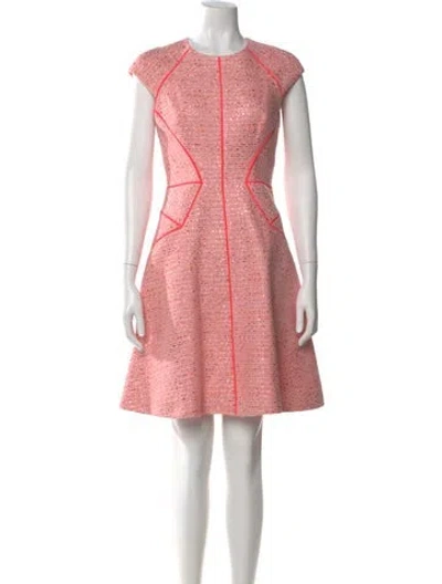 Pre-owned Lela Rose Crew Neck Knee-length Dress
